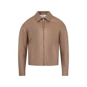 Loewe Men Leather Zipped Jacket